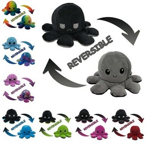 Peluche Pieuvre Reversible Doudou Toutes Les Couleurs Cadeau Ebay