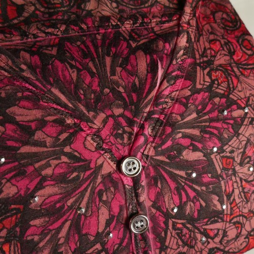 Tunica manica corta Comportamento appropriato taglia XXL design BOHO top strass - Foto 13 di 14