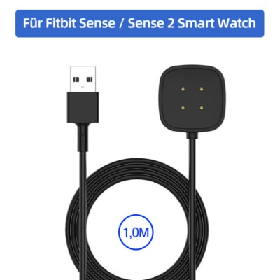 MITCOMM USB Ladegerät Für Fitbit Sense / Sense 2 Smart Watch Magnetisch Ladekabel 1m