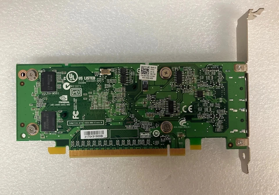 DELL NVIDIA X175K DCV-00649-N4-HF QUADRO NVS 295 256MB PCI-E VIDEO CARD 0X175K ~ - Image 3 of 4