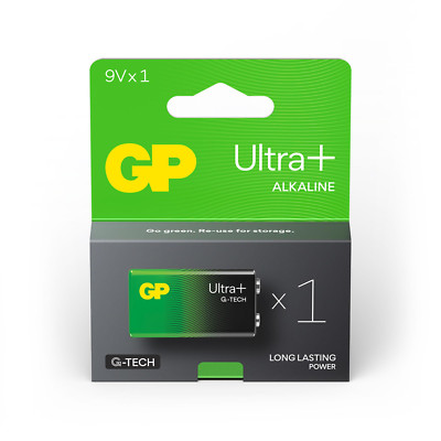 GP Batteries Alkali-Mangan Prismazelle Ultra Plus Alkaline 9V 6LR61 E, Block