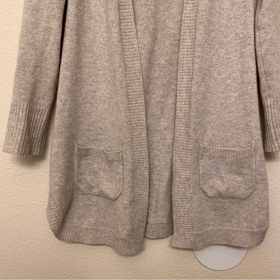 M&S Mark and Spencer Relajado Frente Abierto Gris 100% Cachemira Cárdigan Suéter 12/M Foto 4 de 4