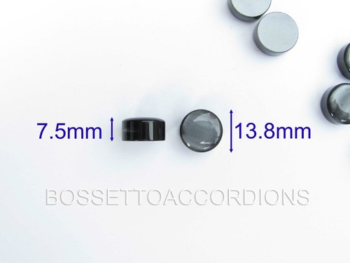 Accordion Buttons Black Pearl 13.8x7.5 (mm) - 第 2/3 張圖片
