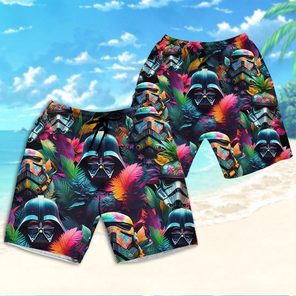 Star Wars Colorful Tropical Darth Vader Stormtrooper Hawaii Shirt