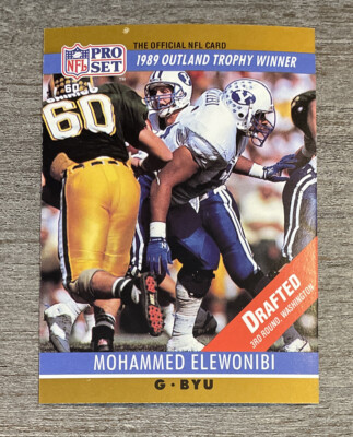 Mohammed Elewonibi RC 1990 Pro Set w/ Draft Stripe Redskins #20  *E853*