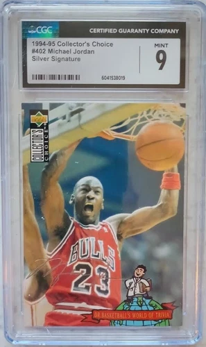 MICHAEL JORDAN CGC 9 1994 Upper Deck Collector's Choice Silver Signature #402