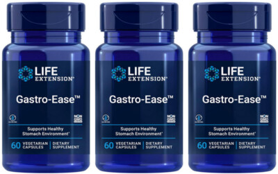 GASTRO EASE DIGESTIVE GASTRIC HEALTH  STOMACH SUPPORT 180 Veg Cap LIFE EXTENSION