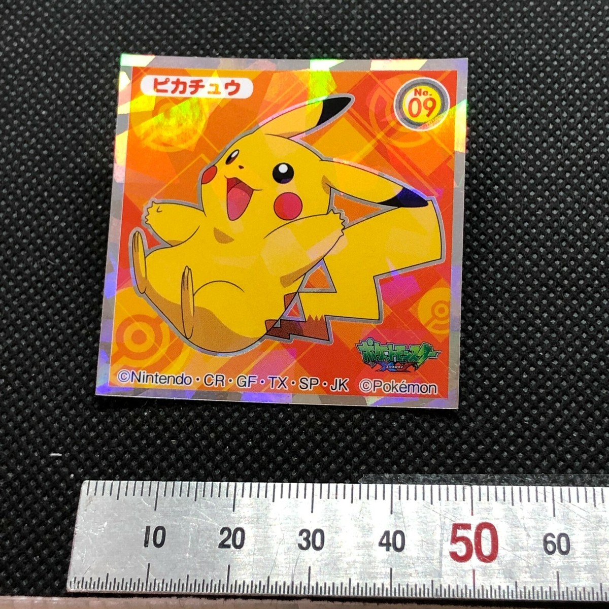 Pikachu Holo Pokemon CR GF TX SP JK No.09 Sticker seal