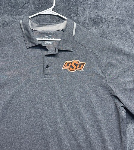 Nike Golf Poloshirt Herren 2XL Oklahoma State Cowboys Nike DriFit Fußball Golf - Bild 3 von 9