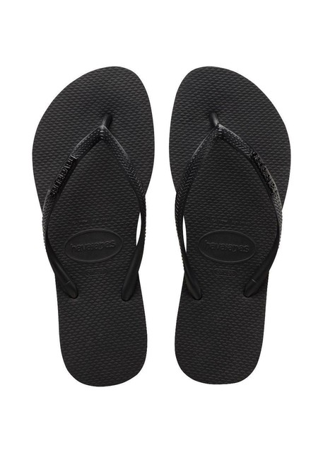 havaianas slim logo metallic flip flops