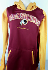 NFL Washington Redskins Yellow Hooded Sweatshirt Size Youth L 14-16   B19 