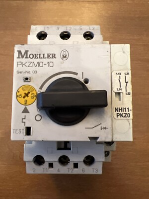  Moeller PKZM0-10 Overload Relay 125A 600VaC, Used, Free Ship 