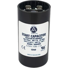 Appli Parts Motor Start Capacitor 108-130 Mfd microfarads uF 110-125 VAC Univ...