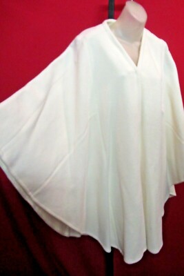 MARVIN RICHARDS Winter White Wool Cape Coat Jacket One Size NWT