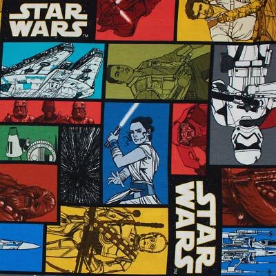 HEMMERS ITEX Jersey Stoff Star Wars, Raumschiffe, Charaktere, mehrfarbig (Meterware ab 0,50m)