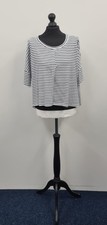 New Women Beautiful Stripe Round Neck Short Sleeves Top Summer Design All Season