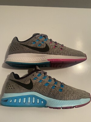 Nike Air Zoom Structure 19 Womens 806584-005 Grey Fuchsia Running Shoes  Size - Main Image