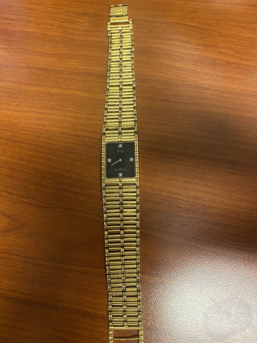 Classy Vintage Gold Tone WITTNAUER Men's Square Watch With Classy Vintage Gold Tone WITTNAUER Men's Square Watch With
