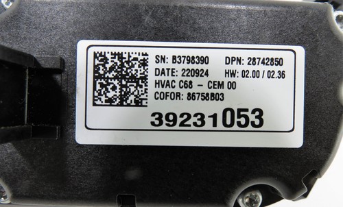 39231053 Vauxhall Corsa F Véritable Électrique Chauffage AC Milieu Contrôle - Photo 11 sur 12