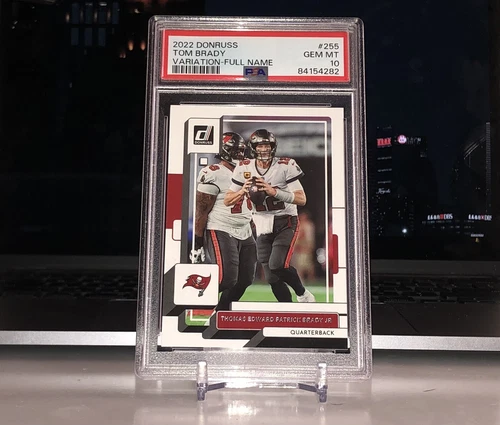 2022 Donruss Tom Brady Variation Full Name Thomas Edward Patrick Brady Jr PSA 10