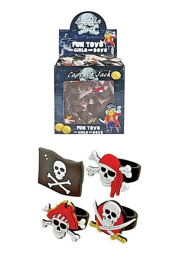 4 x Pirate Rings - Skull Finger Pinata Loot/Party Bag Fillers Wedding - Picture 2 of 4