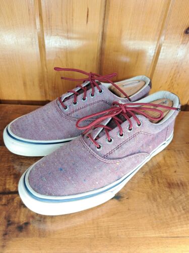Sperry Topsider Shoes Mens 8.5 Canvas STS11647 Pin