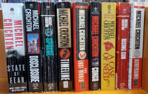 Lot 9 MICHAEL CRICHTON: Congo SPHERE Timeline AirFrame Rising Sun The Lost World