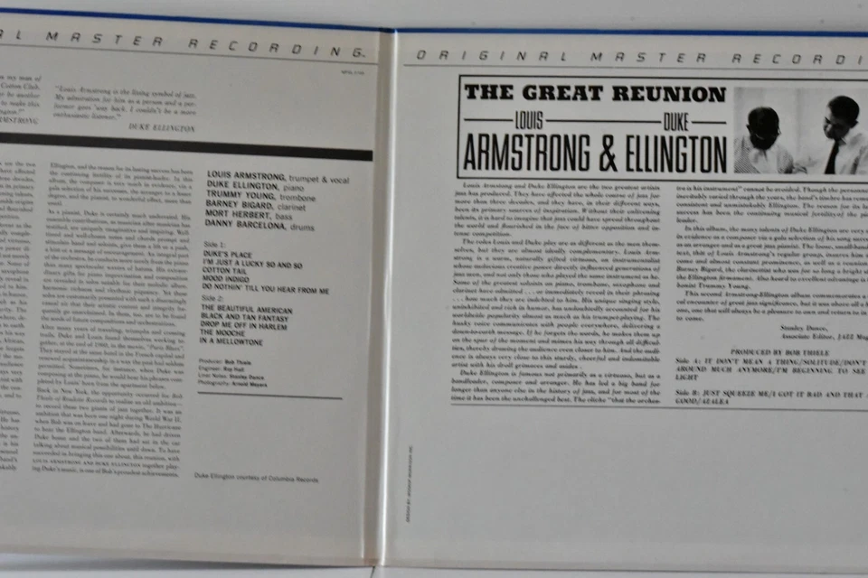 AUDIOPHILE MOBILE FIDELITY MFSL 155 ARMSTRONG/ELLINGTON Together #2LP JVC JAPAN - Image 3 of 4