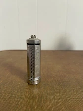 Vtg  The B&R Mfg. Co. NY 3" Dime Coin Bank Metal Tube Holder + Plastic Keychain