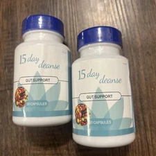 Gut & Colon Support 15-Day Cleanse and Detox 30 Capsules Non-GMO Lot Of 2