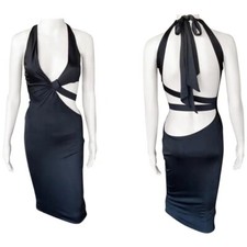 Gucci Tom Ford S/S 2005 Cutout Bodycon Black Dress