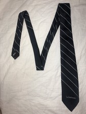 Vintage Mr Goodwrench Neck Tie 100% Polyester Made In USA Navy Blue Striped