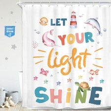 Kids Quotes Shower Curtain 60"W x 72"L Pack of 1 01quote ocean 