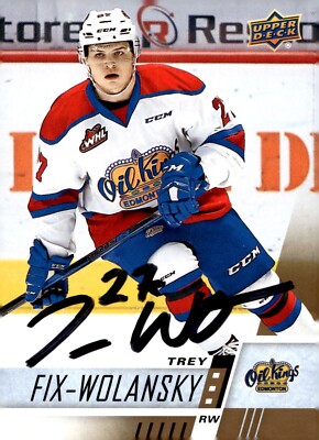 Trey Fix-Wolansky - Signed 2017-18 Upper Deck CHL Hockey Card #295