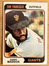 1974 Topps Garry Maddox Baseball Card #178 Giants OF VG O/C
