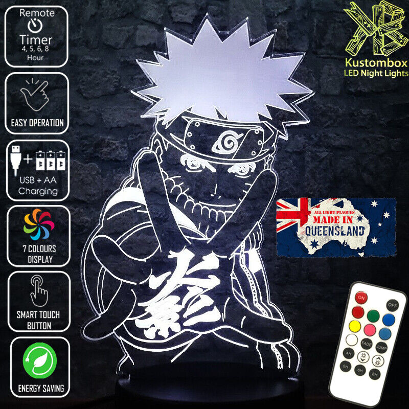 NARUTO SHIPPUUDEN 3D LED New product!! BATTERY USB 7 LIGHT NIGHT COLOURS REM Sale SALE% OFF +
