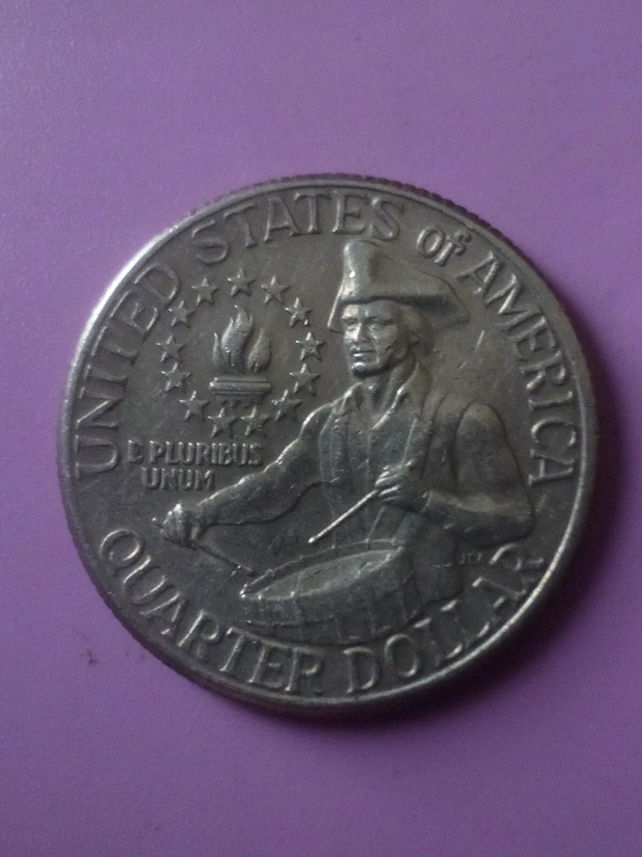Rare 1776-1976 Denver "Filled D" Mint Error & off center Bicentennial Quarter - Image 2 of 3