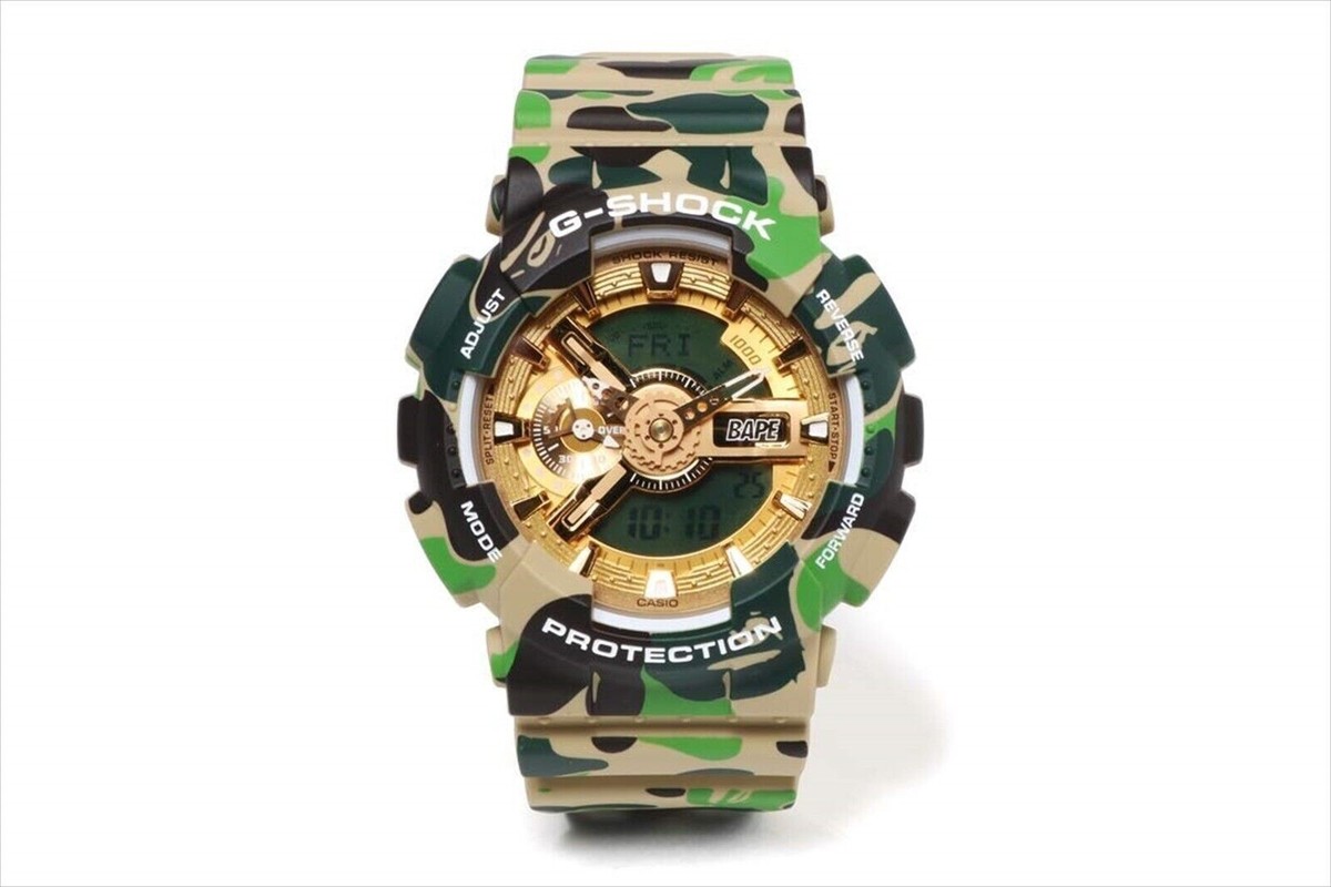 G SHOCK x A Bathing Ape 25th Anniversary GA-110 Bape 54mm Watch | eBay