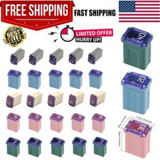 25 Pack Multi Color Micro Cartridge Fuses 15-40 Amp Mcase Type For Cars Su...