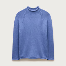 J.Crew 1988 Rollneck Sweater in Heather Royal, Large