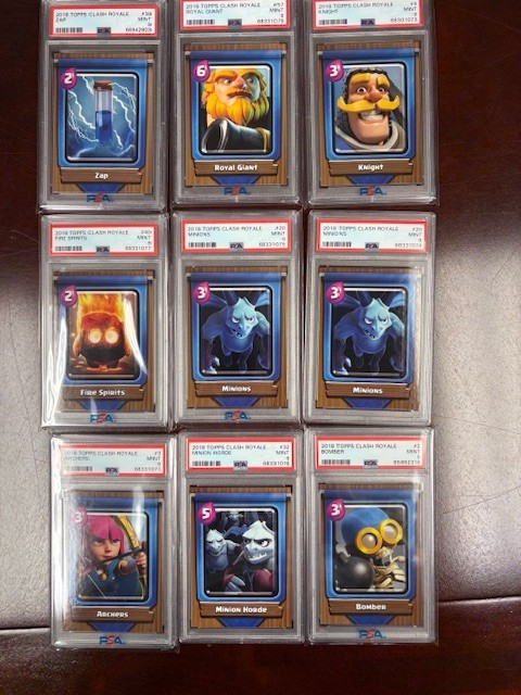 2018 Clash Royale Trading Cards PSA 9 brown cards for sale individually
