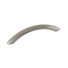 3-3/4" 96mm Center-to-Center Curved Cabinet Pull Satin Nickel 2 Pack