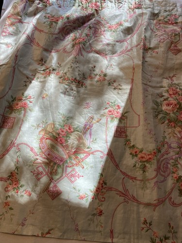 2 Lee Jofa "Revel" Curtains 26" by 70" Vintage 1980s Upcycled Rare Shabby Chic - Picture 11 of 18
