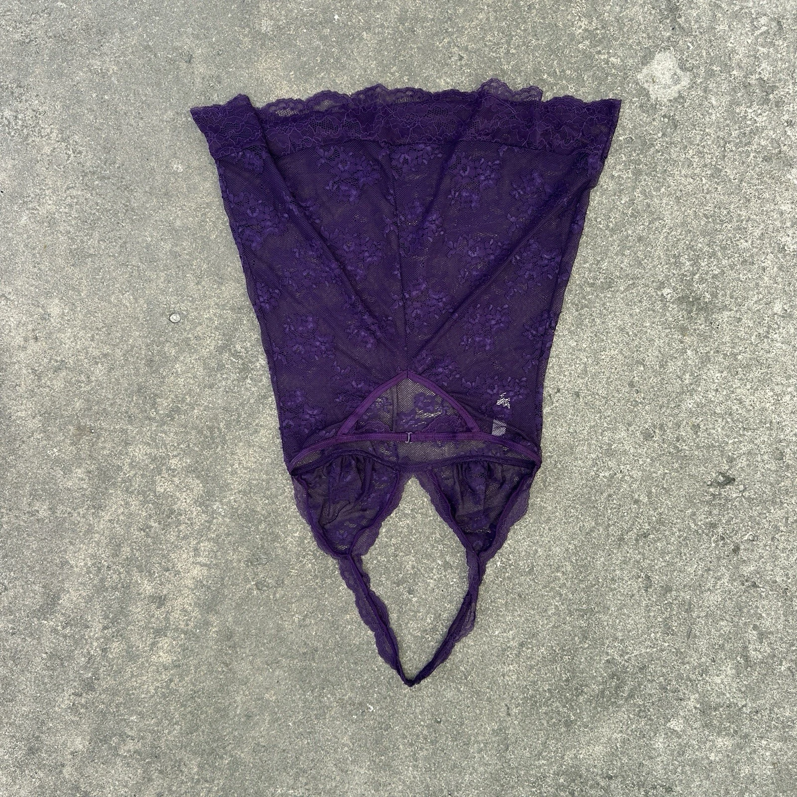 UNDERCOVER Abito lingerie Victoria Secret viola pizzo reggicalze slip taglia small