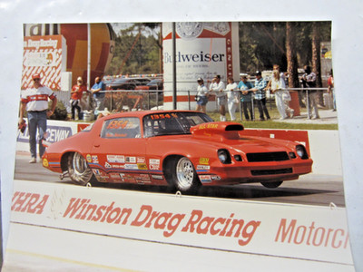 NHRA Original Mike Mitchell #1354 Camaro Super Comp Drag Racing Photograph