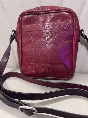90s Vintage Wilson s Italian Leather Pelle Studio Cross Body/ Messenger Bag