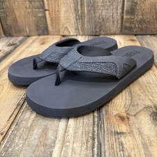 FLOJOS MENS US SIZE 9 SOL SANDAL FLIP FLOPS GRAY/BLACK
