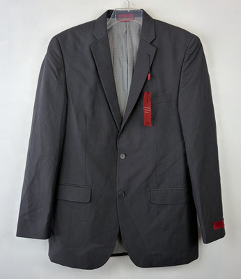 Alfani Sport Coat Mens 42 Long Wool Blend Gray Blazer Suit Jacket Charcoal
