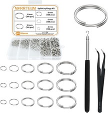 500 Pcs Double Open Jump Rings Kit, Stainless Steel Mini round Split Craft Jump