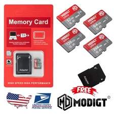 Micro SD Card 32GB 64GB 128GB 256GB Class 10 SDXC Phone Memory & Adapter LOT
